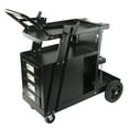 thumbnail image 1 of KFFKFF Welding Trolley, Dual-Level 4-Compartment Welder Trolley with a Load Capacity of 265 LBS, 360° Rotating Wheels, Cylinder Storage Safety Chains, Robust Mobile MIG Welder Trolley, 1 of 9