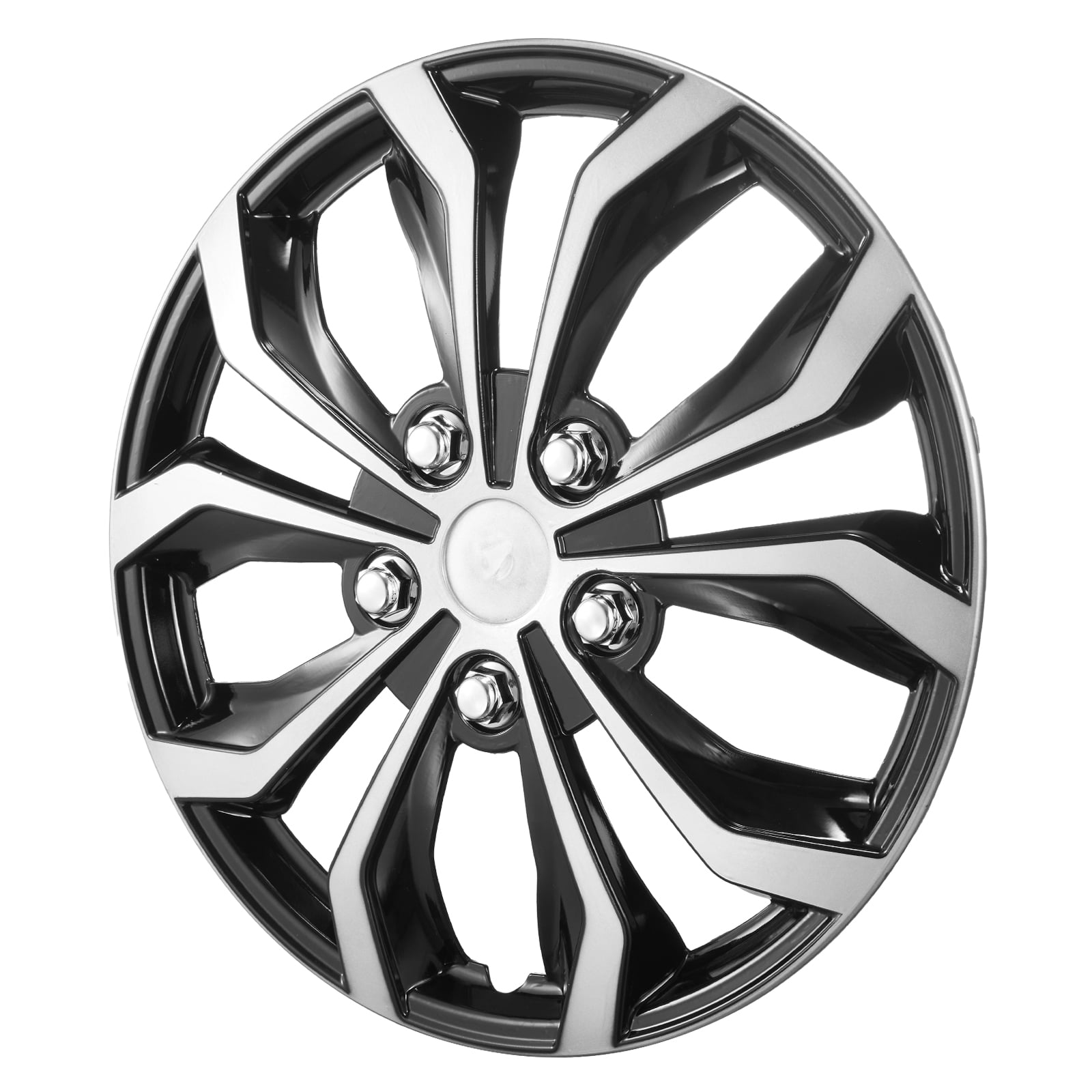 KFFKFF Wheel Covers, 15-inch Diameter, Durable & Enduring Anti-Scratch Tire Cap with Easy-Fit & Valve Access, ABS & PC Tire Cap with Exceptional Sturdiness & Minimized Wind Drag