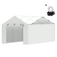 thumbnail image 1 of KFFKFF White Carport Conversion Canopy 10 x 20 ft Car Shelter Sidewall Tent, 1 of 9