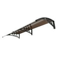 thumbnail image 1 of KFFKFF Window Door Awning Canopy 38" x 78" PC Sheet Brown UV Rain Cover, UPF 50+ Outdoor Patio Front Awning Canopy for Rain Snow Sunlight Protection (Brown), 1 of 9