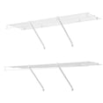 thumbnail image 1 of KFFKFF Wire Shelf Kit, 4 ft, Set of 2, Wall-Mounted Storage Shelves, Durable Carbon Steel Construction with Protective Coating, Floating Shelves for Closet, Bedroom, Living Room, Office, or Pantry, 1 of 9