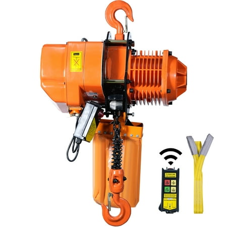 KFFKFF Wireless Electric Chain Hoist with 2 Ton Capacity, Capable of Lifting 4400 LBS up to 20 FT, Features IP54 Protection, Three Phase Overhead Crane Equipped with G100 Chain