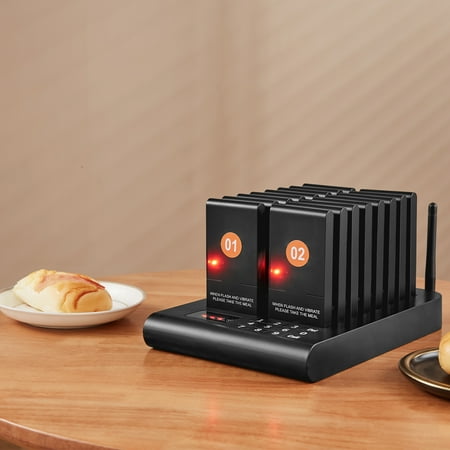 KFFKFF Wireless Restaurant Paging System 16 Per Call Collection Guest Queue
