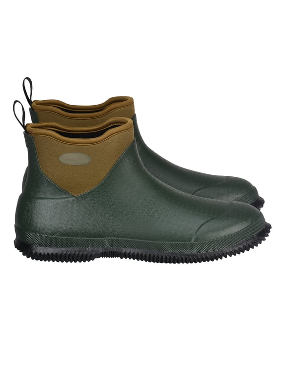 Women's Waterproof Deck Boots, Non-Slip Rubber Ankle Boots, Insulated Gardening and Fishing Boots, Lightweight and Durable Neoprene Design, Suitable for Farming and Manufacturing, Size 11 US