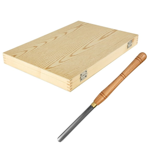 KFFKFF Wood Lathe Chisel Collection, 8 Pieces, Crafted from HSS Steel for Hardwood Carving & Cutting, Comes with Additional Chisel & Timber Storage Box