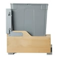 thumbnail image 1 of KFFKFF Wood Pullout Trash Can for Kitchen Cabinets, 35 QT Waste Recycling Bin, Under-Mount Container with Durable Metal Sliding System, Door Kit, Ideal for Sink and Under Counter Spaces, 1 of 9
