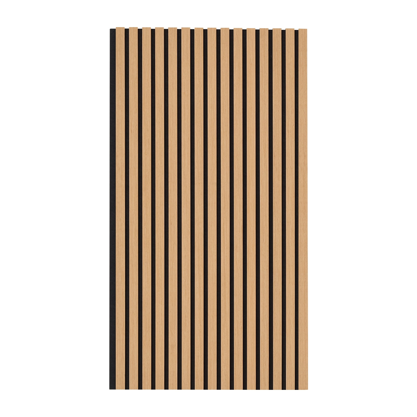 KFFKFF Wood Slat Acoustic Panels, 23.6 x 47.2 inch, MDF Wooden Wall Panels for Contemporary Interior Design, Faux Wood Boards for Sound Dampening, Light Oak