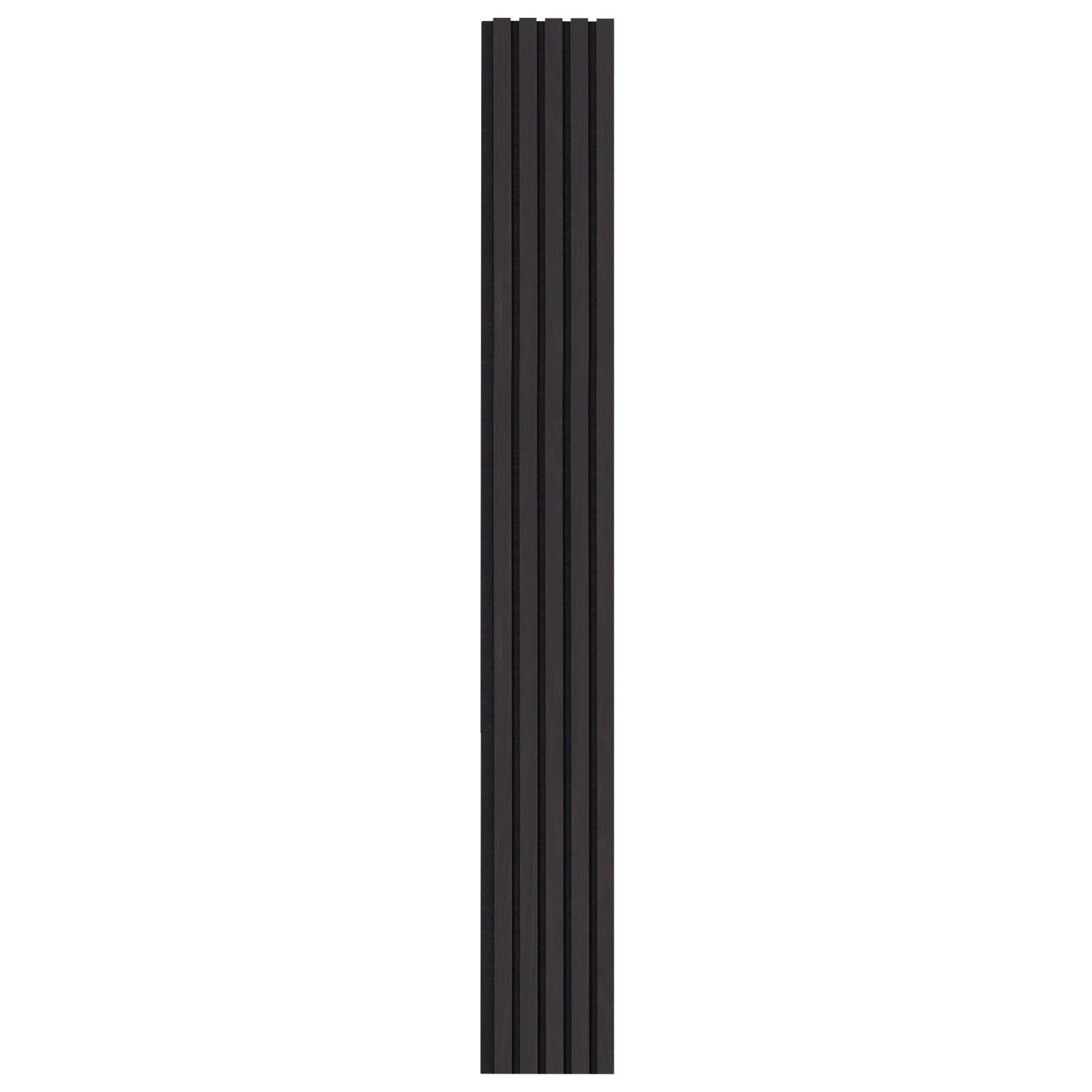 KFFKFF Wood Slat Acoustic Panels Decorative Wall Panel Set LYB8210C2402 MDF 7.9 x 94.5 in Black Oak 4‑Pack