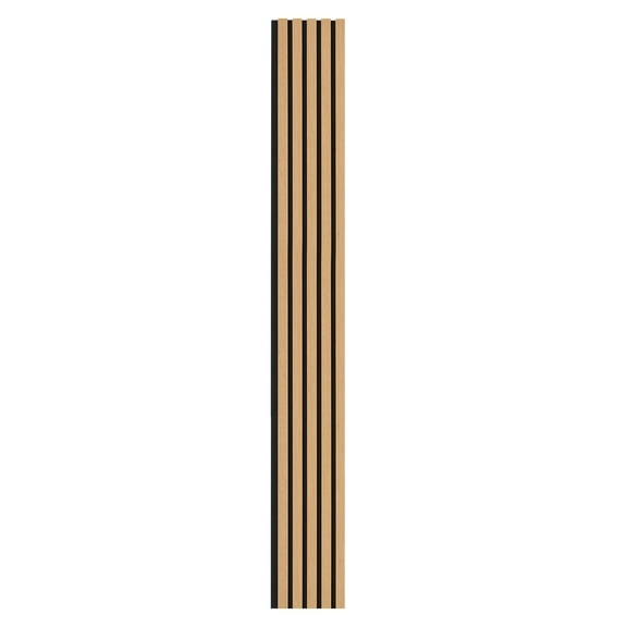 KFFKFF Wooden Acoustic Slats, Dimensions 7.9 x 94.5 inch, MDF Wall Decorative Panels with Contemporary Design, Imitation Wood Wall Boards for Sound Dampening, Light Oak