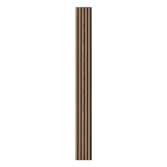 KFFKFF Wooden Acoustic Slats, Dimensions of 7.9 x 94.5 inches, MDF Wall Accents for Contemporary Interior Design, Imitation Wood Wall Boards for Elegant Decoration and Sound Dampening, Walnut
