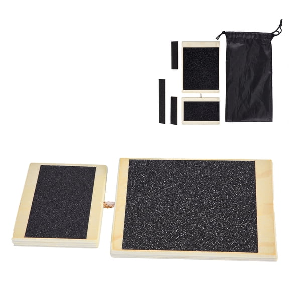 KFFKFF Wooden Balance Board for Adults, Non-Slip Wobble Trainer for Foot and Ankle Strengthening, Compact Design with Storage Bag, Perfect for Physical Therapy and Exercise Routines