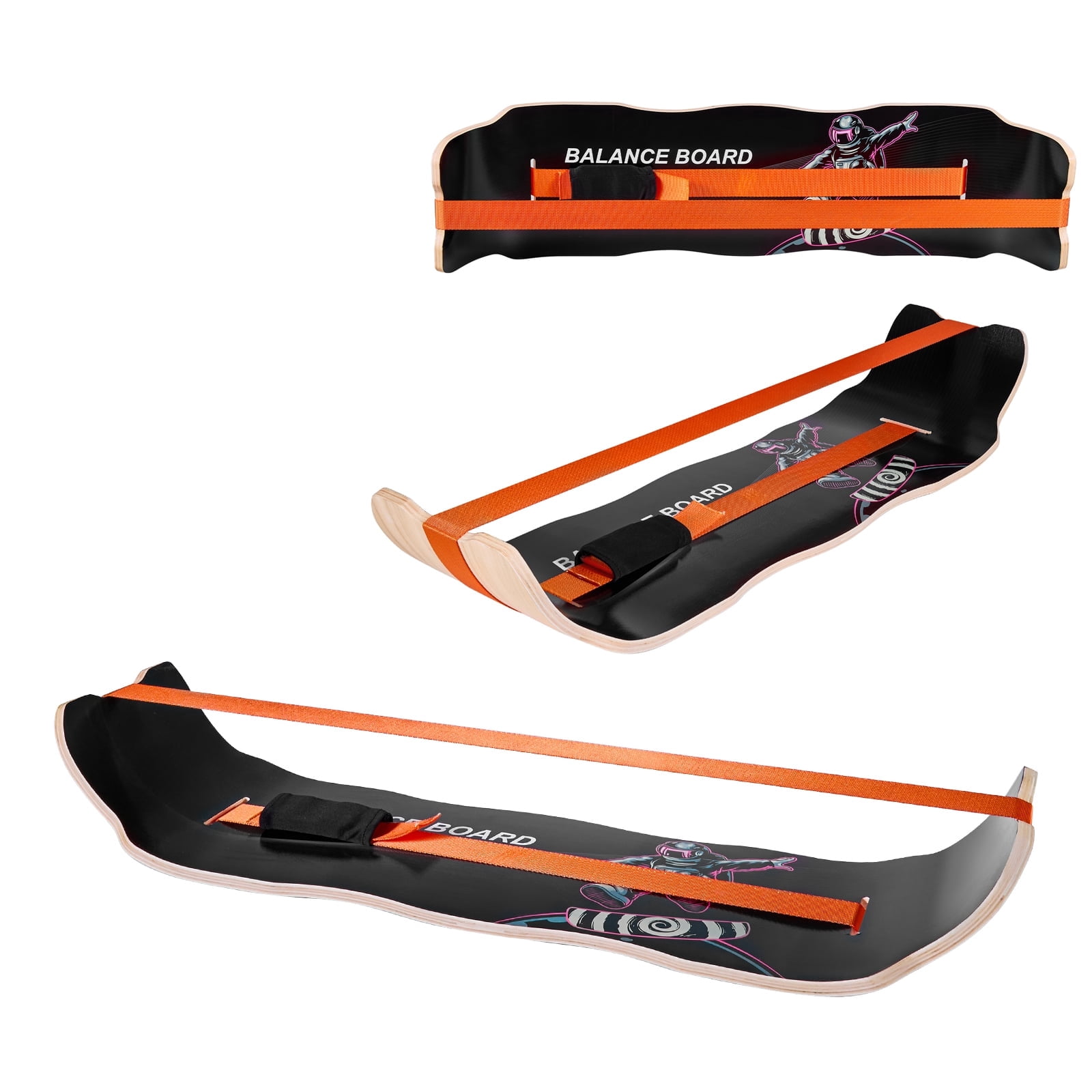 エクササイズグッズ OFF-ROAD ELECTRIC BALANCE BOARD KFFKFF Wooden Balance Board, Curved Trainer for Adults, Durable