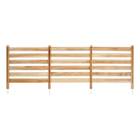 KFFKFF Wooden Concealment Fence, Dimensions 38" Width x 42" Length, Tri-Panel AC Unit Cover, Swimming Pool Gear Housing with Metallic Pegs, Simple Self-Assembly, Exterior Garbage Bin Concealer