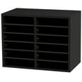 thumbnail image 1 of KFFKFF Wooden Document Divider, 12 Sections, Paper Arranger with Detachable Racks, Post Slots for Workplace Household Study Room Mailroom Coordination, EPA Approved, Dark, 1 of 9