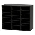 thumbnail image 1 of KFFKFF Wooden Document Storage Box Adjustable File Sorter 24 Compartments Black, 1 of 9