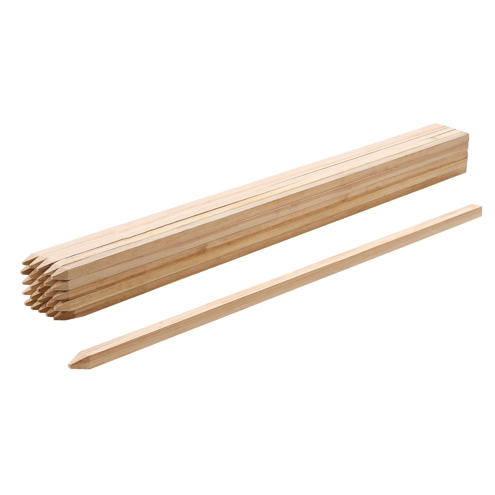 Staking Posts KFFKFF Wooden Garden Stakes, 25 Pieces 48x0.75x0.75 in Survey and ...