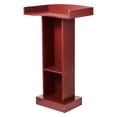 thumbnail image 1 of KFFKFF Wooden Podium Stand, 41-Inch Floor-Standing Lectern, Laptop Desk with Spacious Reading Surface and Storage Shelf, Edge Stopper, Stylish Design, Ideal for Classrooms, Conferences, Churches, 1 of 9