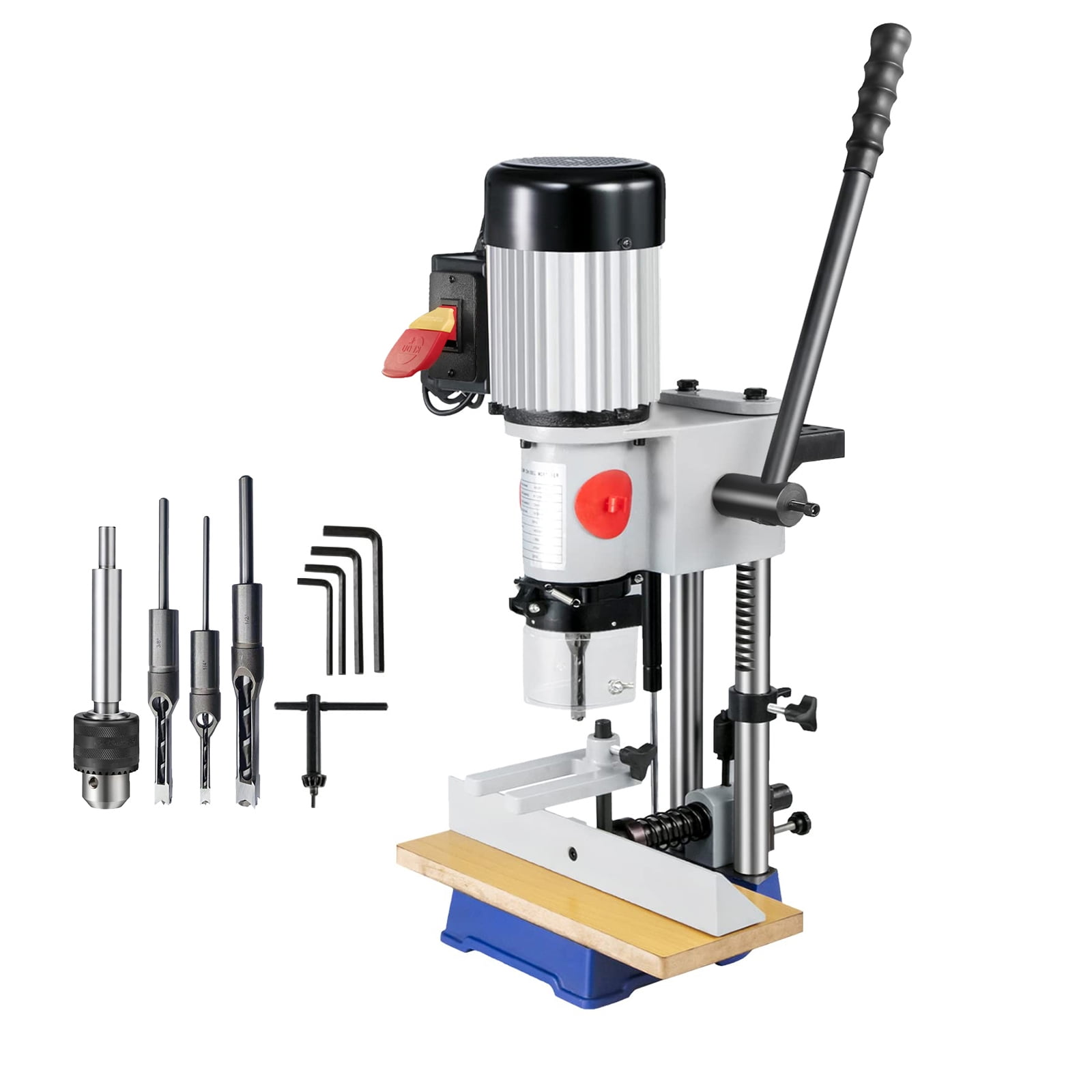 KFFKFF Woodworking Mortise Machine Benchtop Mortiser MS36127A3 Cast Iron & Steel 3400 RPM Gray 1 Unit