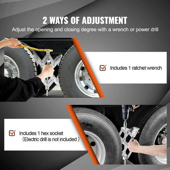 KFFKFF X-Chock RV Tire Chock Wheel Stabilizer Trailer with Ratchet Wrench 2 PCS