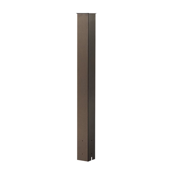 KFFKFF YTG-2-QT 43-Inch Powder-Coated Steel In-Ground Mailbox Post, Bronze, (1 Unit)