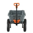thumbnail image 1 of KFFKFF Yard Trolley, Robust Polyethylene Dump Trolley with Easy-to-Assemble Metal Framework, Multi-Use Dump Trailer with Two-Way Handle, 6.48 Cubic Feet Capacity Cart, Supports up to 1200 lbs, 1 of 9