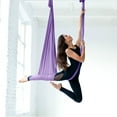 thumbnail image 1 of KFFKFF Yoga Swing Aerial Hammock - 4.4 Yard Nylon Hanging Sling for Inversions - Purple, 1 of 7