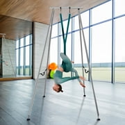 KFFKFF Yoga Swing Stand Hammock Aerial Silk Kit Load Yoga Frame 551.15 lbs Green