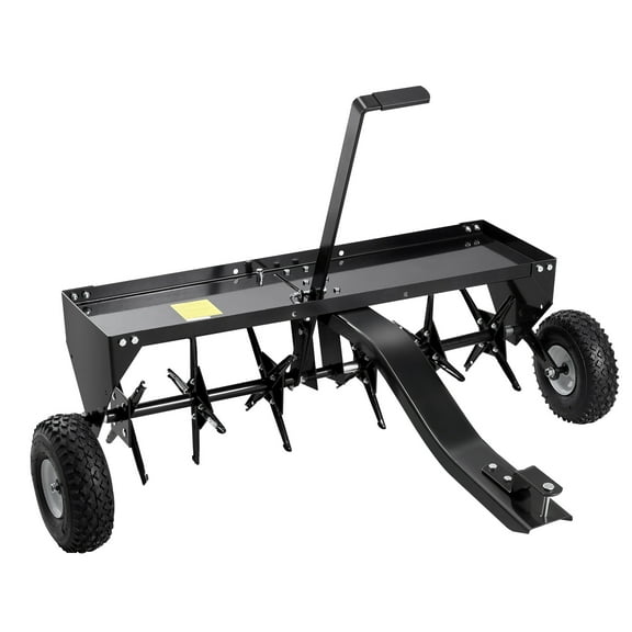 KFFKFF's 40-Inch Lawn Aerator, Attachable to Any Hitch, Equipped with Iron Spikes in Alternate Arrangement, Ideal for Aerating Gardens, Lawns, and Farms
