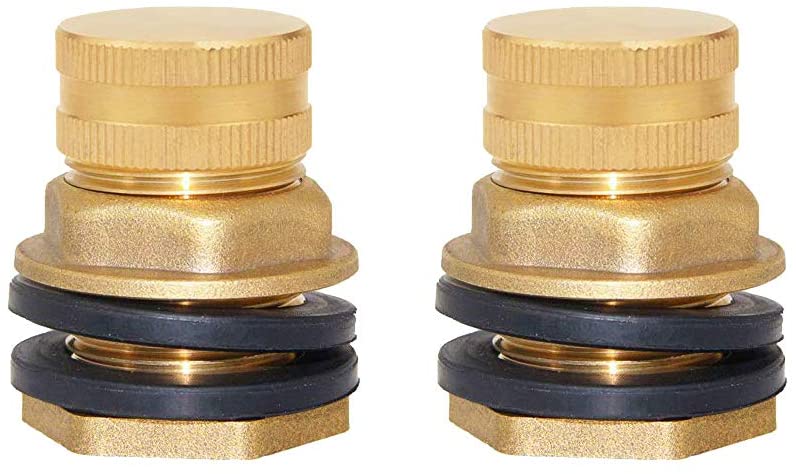 4Pcs 3/4 GHT Female End Cap Brass Garden Hose Fitting – Leaky Spigot Fix With 12 Washers