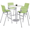 thumbnail image 1 of KFI 42" Round Bistro Table - White Top - Kool Barstools - Lime Green, 1 of 1