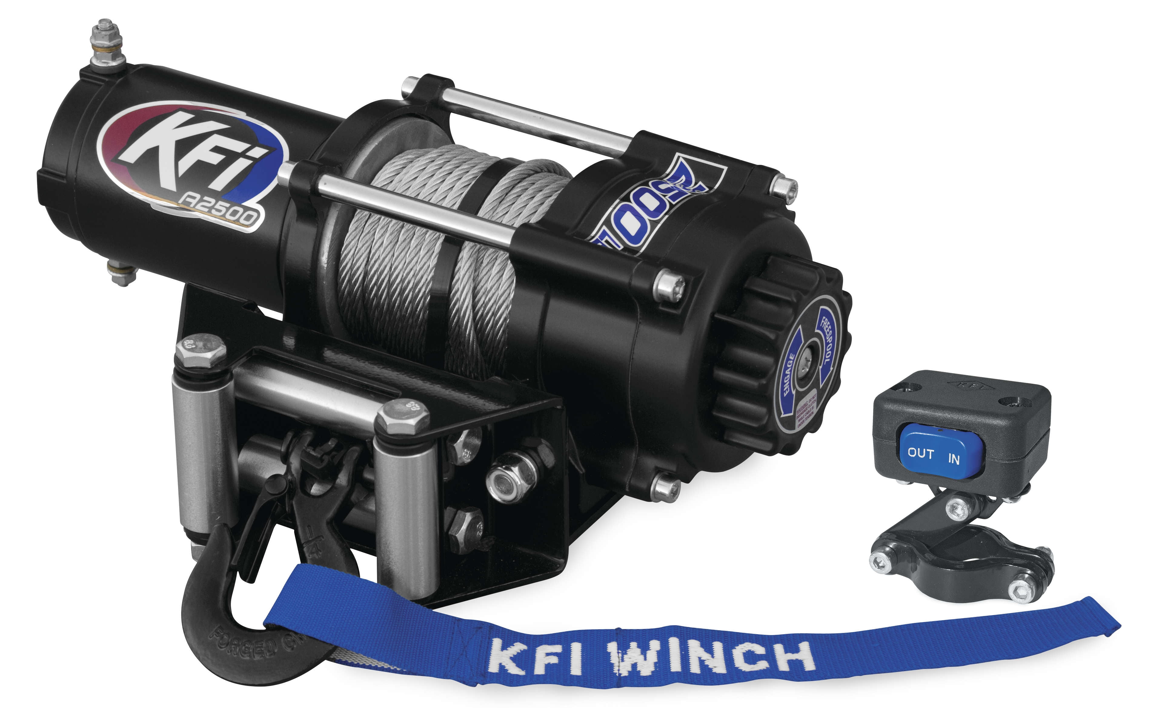 KFI A2500-R2 Winch & Mount Combo Kit For 2005-2007 Suzuki King Quad 700 | 2500lb Winch, Bracket, Switch & Wiring