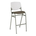 thumbnail image 1 of KFI Furniture KOOL 30" Transitional Vinyl & Metal Barstool in Java Brown/Silver, 1 of 7