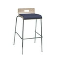 thumbnail image 1 of KFI JIVE 30" Stylish Wooden Low Back Vinyl Seat Bar Stool in Natural and Grape, 1 of 2