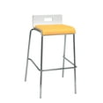 thumbnail image 1 of KFI JIVE Low Back Barstool, Daffodil Fabric Seat, White Back, 1 of 2