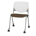 thumbnail image 1 of KFI KOOL Stack Chair - Casters - Fudge Fabric Upholstered Seat, 1 of 2
