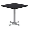 thumbnail image 1 of KFI Studios 30in Square Dining Table - 29in H - Charcoal Top - Silver Base, 1 of 1
