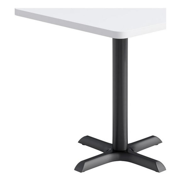 KFI Studios 30in Square Dining Table - 29in H - White Top - Black Base