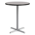 thumbnail image 1 of KFI Studios 36in Round Dining Table - 42in H - Gray Top - Silver Base, 1 of 1