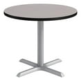 thumbnail image 1 of KFI Studios 36in Round Dining Table - Gray Top - Silver Base, 1 of 1