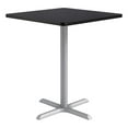thumbnail image 1 of KFI Studios 36in Square Dining Table - 42in H - Charcoal Top - Silver Base, 1 of 1