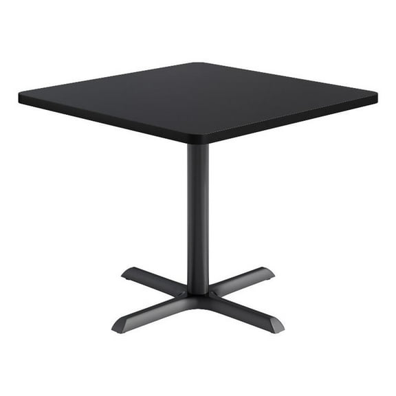 KFI Studios 36in Square Dining Table - Black Top - Black Base