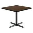 thumbnail image 1 of KFI Studios 36in Square Dining Table - Walnut Top - Black Base, 1 of 1