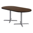 thumbnail image 1 of KFI Studios 36x72in RT Dining Table - 29in H - Walnut Top - Silver Base, 1 of 1