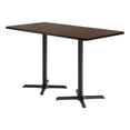 thumbnail image 1 of KFI Studios 36x72in Rect. Dining Table - 42in H - Walnut Top - Black Base, 1 of 1