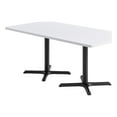thumbnail image 1 of KFI Studios 36x72in Rect. Dining Table - White Top - Black Base, 1 of 1
