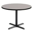 thumbnail image 1 of KFI Studios 42in Round Dining Table - Gray Top - Black Base, 1 of 1