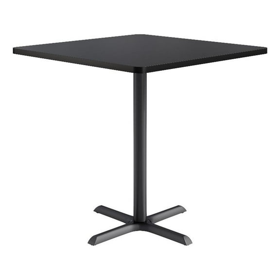 KFI Studios 42in Square Dining Table - 42in H - Black Top - Black Base