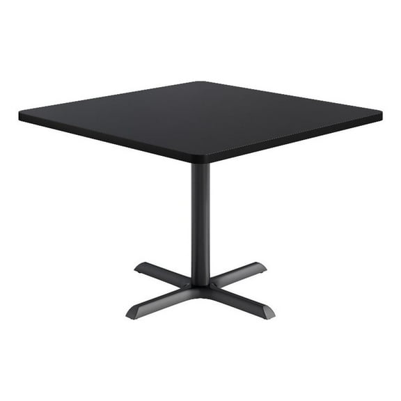 KFI Studios 42in Square Dining Table - Black Top - Black Base