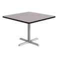 thumbnail image 1 of KFI Studios 42in Square Dining Table - Gray Top - Silver Base, 1 of 1