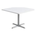 thumbnail image 1 of KFI Studios 42in Square Dining Table - White Top - Silver Base, 1 of 1